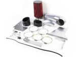 Aluminum Cold Air Intake with Red Filter and Heat Shield; Silver - Image 2
