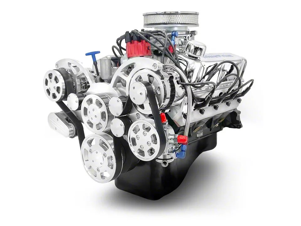 2026/07/1001655742.jpg BluePrint Engines Small Block Ford 302 C.I. 361 HP Deluxe Dressed Fuel Injected Crate Engine with Polished Pulley Kit - Image 1