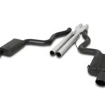 Gibson Cat-Back Exhaust w/ X-Pipe; Black Tips