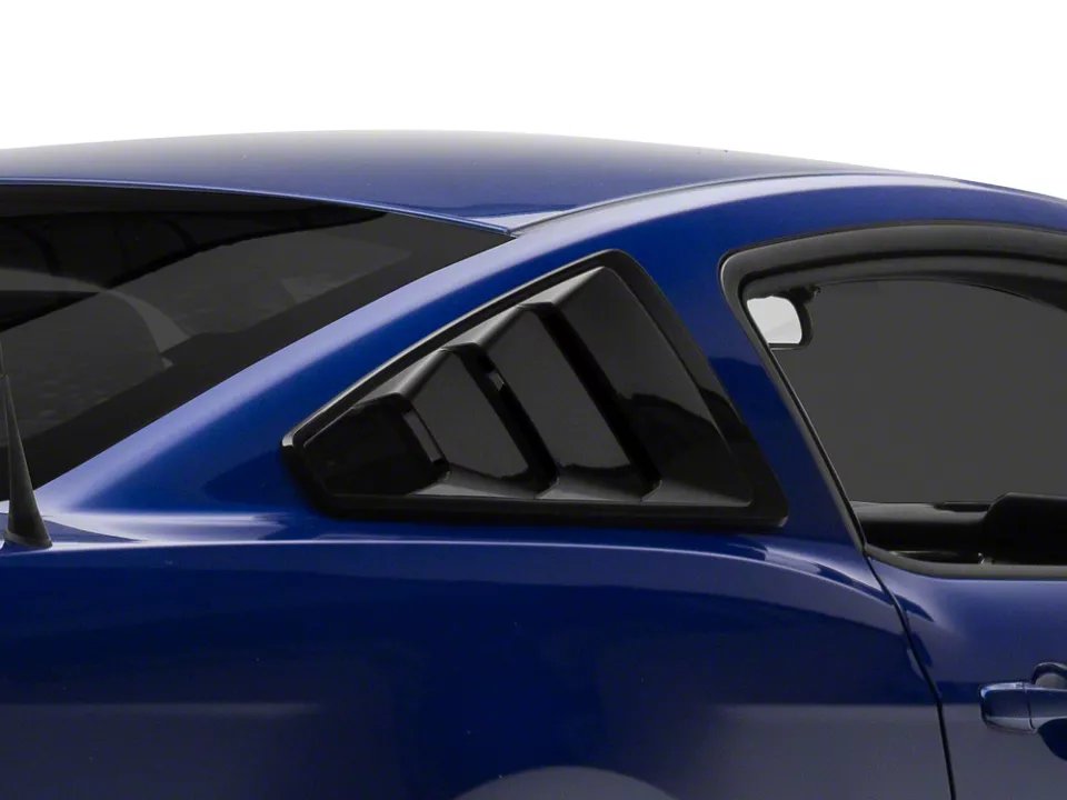 2026/07/1001658353-1.jpg SpeedForm Quarter Window Louvers; Gloss Black - Image 1
