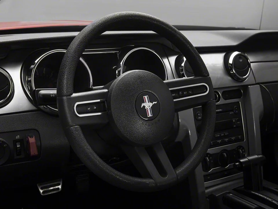 2026/07/1001658389.jpg SpeedForm Modern Billet Steering Wheel Button Bezels; Chrome - Image 1