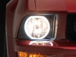 LED Halo Factory Style Headlights; Matte Black Housing; Clear Lens - Image 2