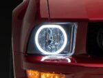 LED Halo Factory Style Headlights; Matte Black Housing; Clear Lens