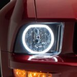 LED Halo Factory Style Headlights; Matte Black Housing; Clear Lens
