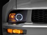 Raxiom 2010 Style LED Halo Headlights; Black Housing; Clear Lens