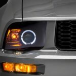 Raxiom 2010 Style LED Halo Headlights; Black Housing; Clear Lens