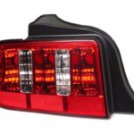 Raxiom Coyote Tail Lights; Chrome Housing; Red/Clear Lens