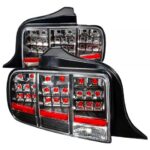 LED Tail Lights; Black Housing; Clear Lens