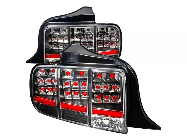 2026/07/1001658546.jpg LED Tail Lights; Black Housing; Clear Lens - Image 1
