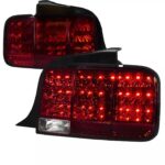 Sequential LED Tail Lights; Chrome Housing; Red Lens