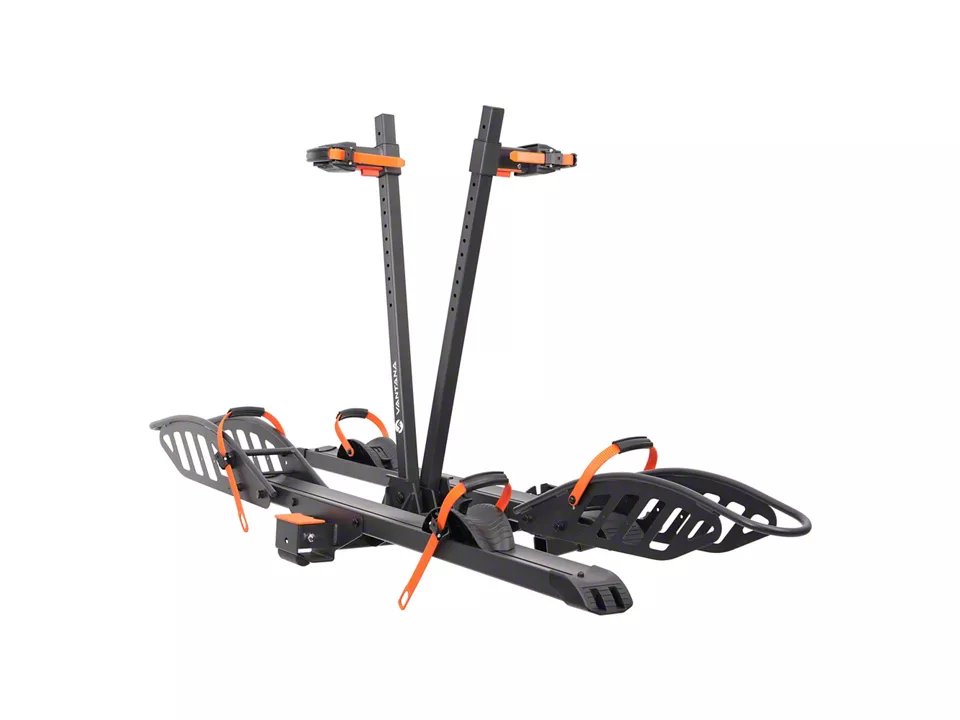 2026/07/1001658805.jpg Vantana 2-Inch Receiver Hitch Flex Pro 200 Foldable/Tiltable E-Bike Rack; Carries 2 Bikes - Image 1