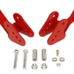 Rear Lower Control Arm Relocation Brackets; Gloss Black