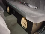 Dual 12-Inch Under Rear Seat Ported Subwoofer Box; Poly Coated - Image 2