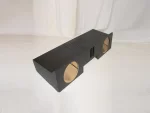 Dual 12-Inch Under Rear Seat Ported Subwoofer Box; Poly Coated