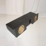 Dual 12-Inch Under Rear Seat Ported Subwoofer Box; Poly Coated