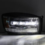 06-08 Dodge Ram ALPHAREX NOVA-Series LED Projector Headlights Alpha-Black - Image 6