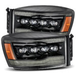 06-08 Dodge Ram ALPHAREX NOVA-Series LED Projector Headlights Alpha-Black